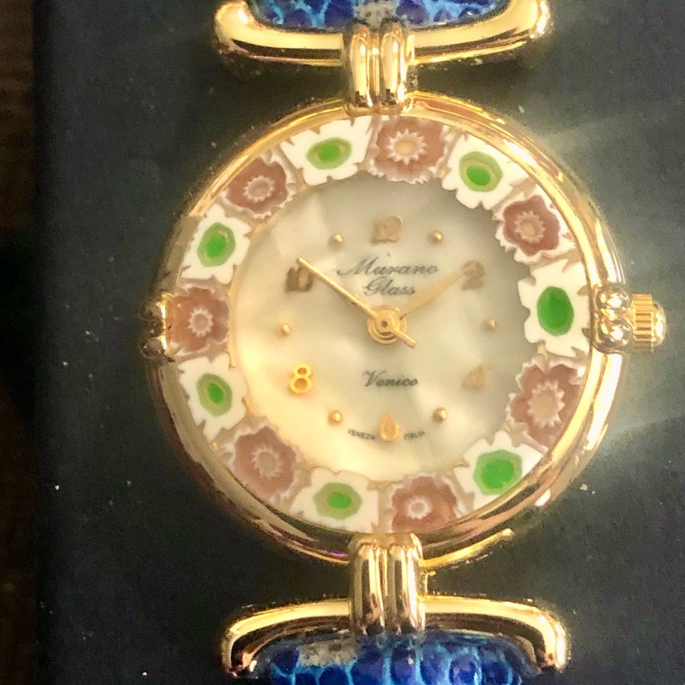 💯Italian Murano Glass Exquisite watch made in Venice Italy BY CASA ITALIA 🇮🇹
